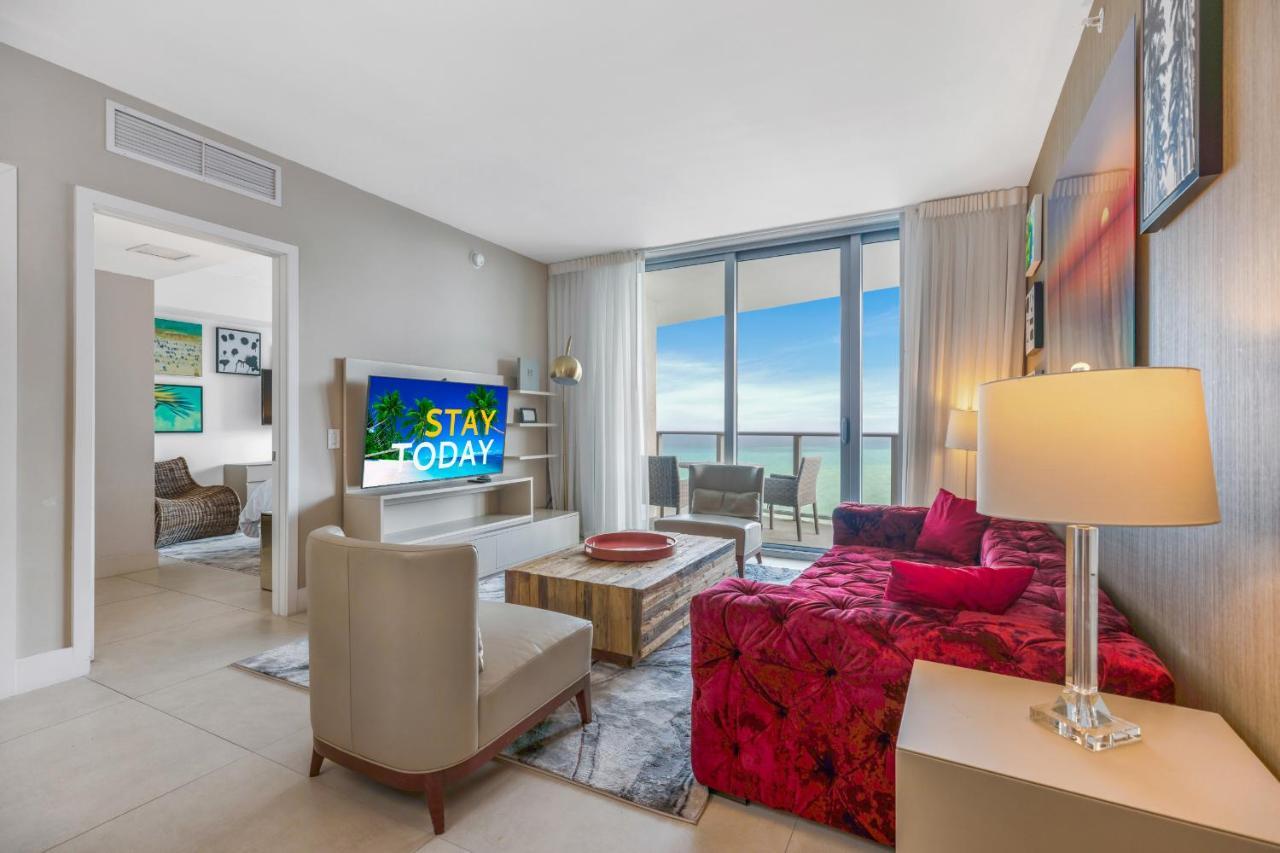 Seashore Resort - 2 Bedroom Right On The Beach Direct Ocean-View With Amenities On The Rooftop 好莱坞 外观 照片